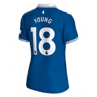 Fotballdrakt Dame Everton Ashley Young #18 Hjemmedrakt 2023-24 Kortermet